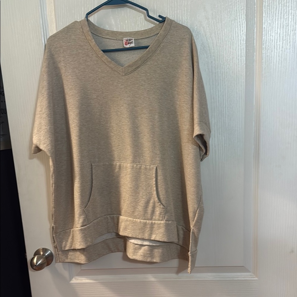 Tan Oversized Boxy Sweatshirt
